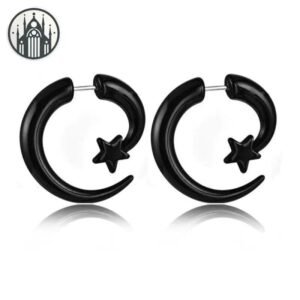 Boucle d’oreille Gothique Étoile Acrylique — Univers Gothique