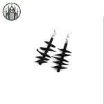 Boucle d&rsquo;oreille Gothique Punk Géométrique — Univers Gothique (vue 2)