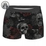 Boxer Gothique Squelette Rose: Plongez Dans L’univers Rebelle Avec Style! - s