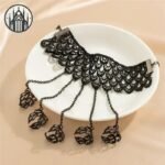 Bracelet Gothique Dentelle Vintage Noir — Univers Gothique (vue 6)