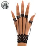 Bracelet Gothique Dentelle Vintage Noir — Univers Gothique (vue 8)