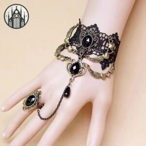 Bracelet Gothique Dentelle Victorienne — Univers Gothique