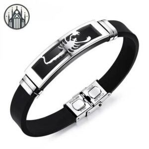 Bracelet Gothique Acier Silicone — Univers Gothique