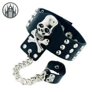 Bracelet Gothique Simili Cuir Unisexe — Univers Gothique