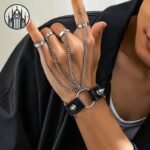 Bracelet Gothique Chaîne Maillons Anneaux — Univers Gothique (vue 2)