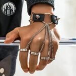 Bracelet Gothique Chaîne Maillons Anneaux — Univers Gothique (vue 3)