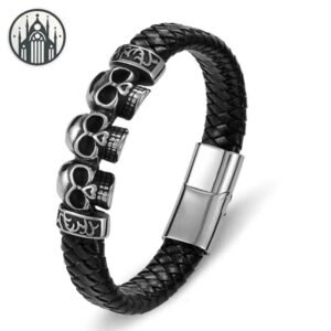 Bracelet Gothique Simili Cuir Homme — Univers Gothique