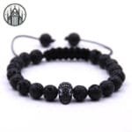 Bracelet Gothique Les Ténèbres De L’infini- Livraison Standard Offerte - Pierre De Lave