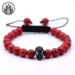 Bracelet Gothique Les Ténèbres De L’infini- Livraison Standard Offerte - Rouge