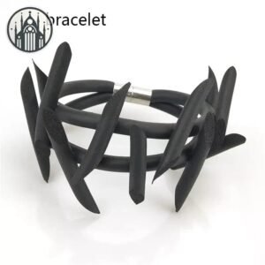 Bracelet Gothique Punk Géométrique Épines — Univers Gothique