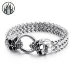 Bracelet Gothique Punk Acier Inoxydable Homme — Univers Gothique