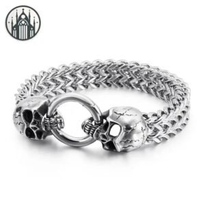 Bracelet Gothique Punk Acier Inoxydable Homme — Univers Gothique