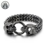 Bracelet Gothique Punk Acier Inoxydable Homme — Univers Gothique (vue 9)