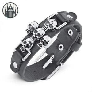 Bracelet Gothique Rivet: Charisme Instantané