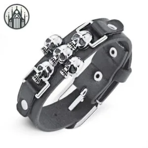 Bracelet Gothique Rivet: Charisme Instantané