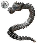 Bracelet Gothique Dragon Acier Mystère