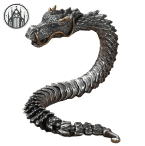 Bracelet Gothique Dragon Acier Mystère — Univers Gothique