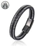 Bracelet Gothique Sombre: Style Chic Et Minimaliste - Noir 21cm