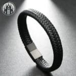 Bracelet Gothique Sombre: Style Chic Et Minimaliste - Noir 23cm