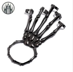Bracelet Gothique Os Chaîne Alliage — Univers Gothique