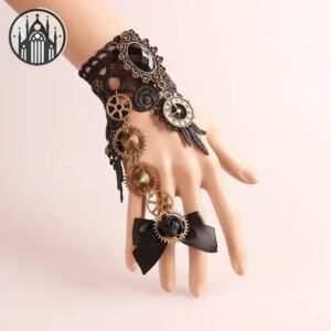 Bracelet Gothique Dentelle Romantique Inox — Univers Gothique