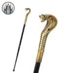 Canne Gothique Serpent: Accessoire Gothique Parfait - Bronze