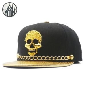 Casquette Gothique Crâne Impression 3D — Univers Gothique