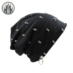 Bonnet Gothique Grunge Crâne Emo — Univers Gothique