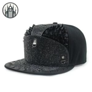 Casquette Gothique Rivet Argenté 3D — Univers Gothique