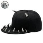Casquette Gothique Tête De Mort: La Finition Parfaite Pour Un Look Démoniaque! Gun