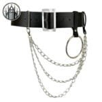 Ceinture Gothique Avec Chaîne Et Anneaux - Livraison Offerte