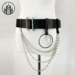 Ceinture Gothique Avec Chaîne Et Anneaux - Livraison Offerte