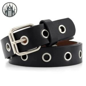 Ceinture Gothique Cuir Œillets Argentés — Univers Gothique