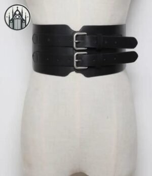 Ceinture Gothique Double Boucle Large — Univers Gothique