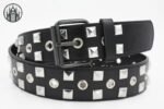 Ceinture Gothique Cuir Clous Pyramidaux — Univers Gothique (vue 5)