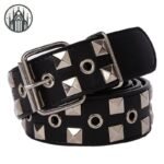 Ceinture Gothique Cuir Clous Pyramidaux — Univers Gothique