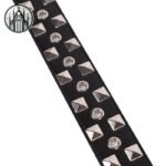 Ceinture Gothique Cuir Clous Pyramidaux — Univers Gothique (vue 4)