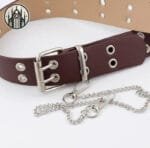 Ceinture Gothique En Faux Cuir Avec Clous Pyramidaux