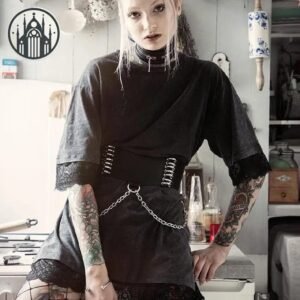 Ceinture Gothique Réglable Cuir PU — Univers Gothique