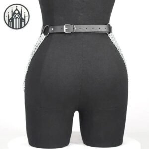 Ceinture Gothique Chaînes Anneaux Sexy — Univers Gothique