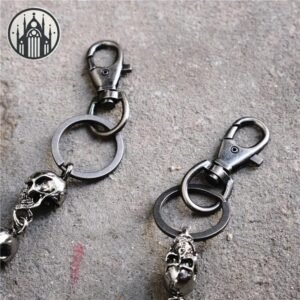 Chaîne Ceinture Gothique Crânes Acier — Univers Gothique