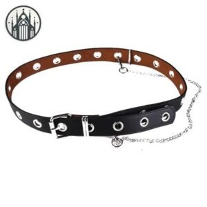 Ceinture Gothique Chaînes Œillets — Univers Gothique