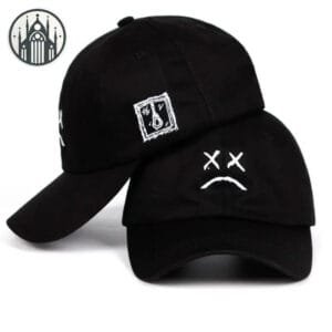 Chapeau Gothique Damier: Style Démoniaque En Noir 3 Chapeau Gothique Damier: Style Démoniaque En Noir - Noir / 56-80