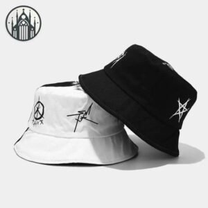 Accessoire Gothique Chapeau Seau Graffiti — Univers Gothique