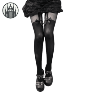 Chaussette Gothique Haute: Livraison Standard Offerte! 3 Chaussette Gothique Haute: Livraison Standard Offerte! - Noir