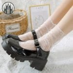 Chaussettes Gothiques En Résille Florale