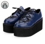 Chaussure Creepers Gothique: Style Démoniaque! - Marine / 34