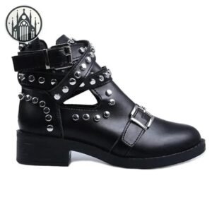 Chaussures Gothiques Rivets PU Talon — Univers Gothique