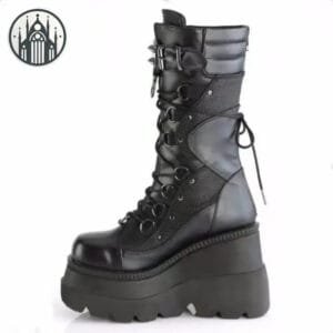 Chaussures à Talons Robustes En Simili Cuir Vegan - 43