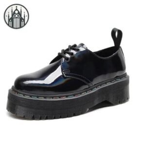 Chaussures Creepers Gothiques Cœur Bleu — Univers Gothique